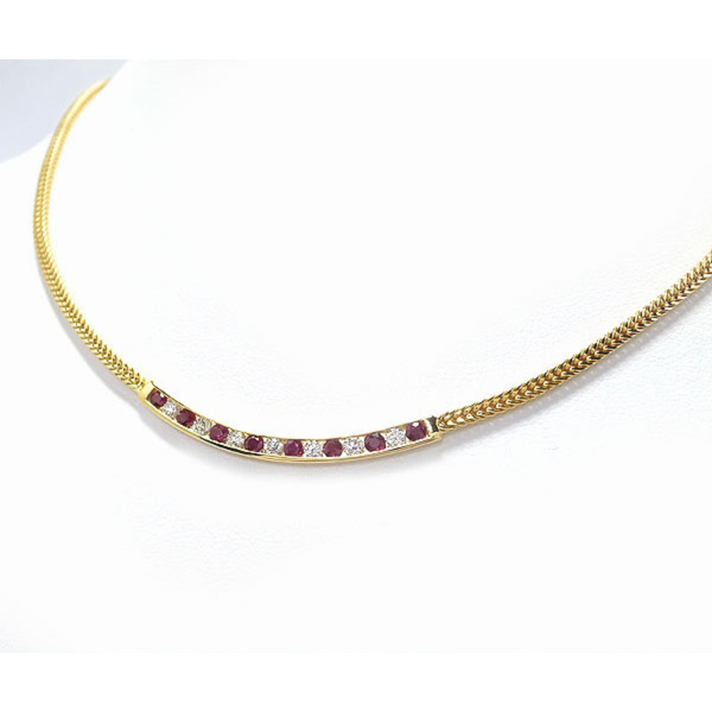 Tiffany Ruby Diamond Necklace Yellow Gold